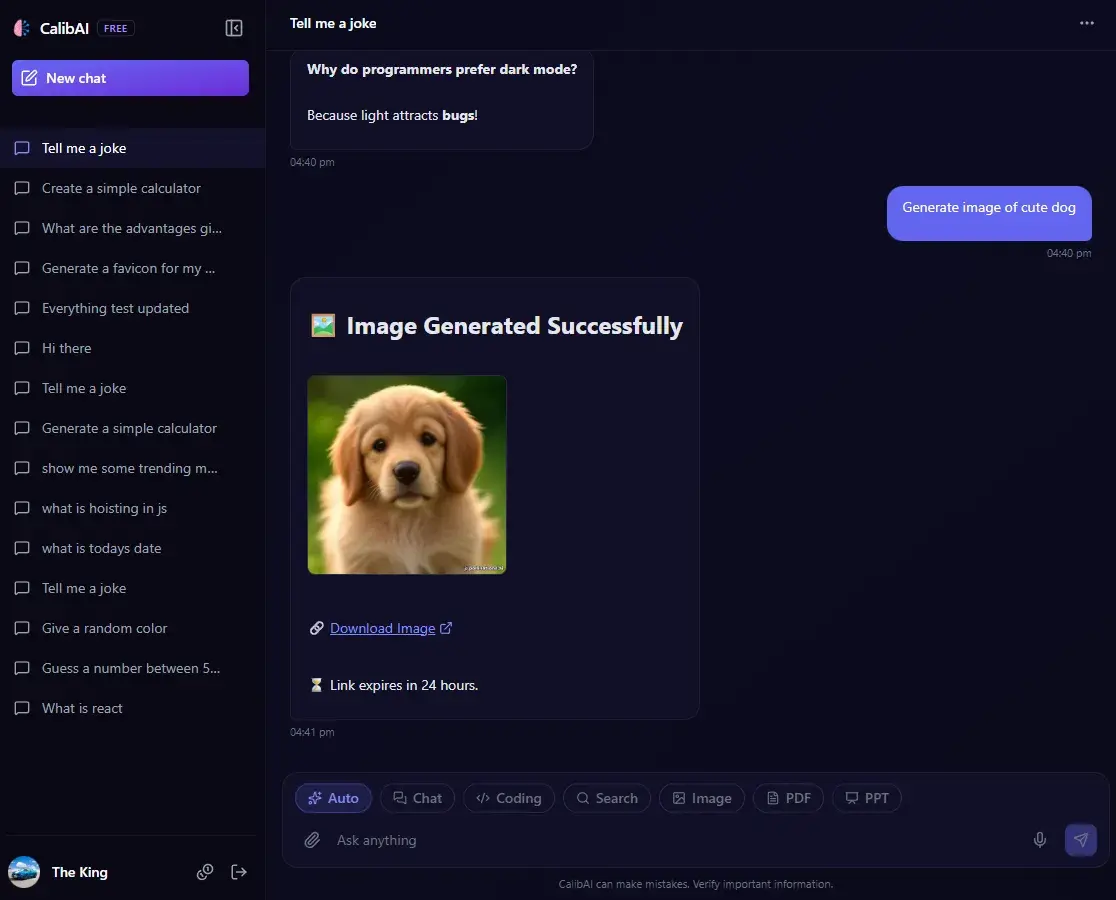 CalibAI - Multi-Agent AI Chat Console with Live Artifacts